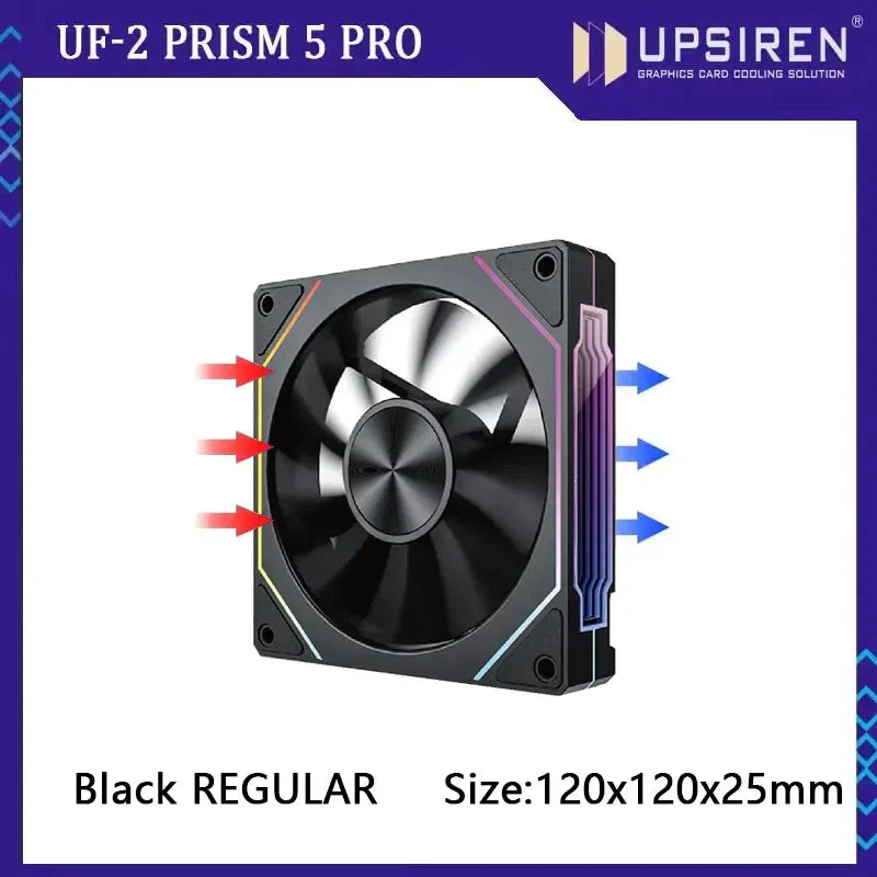 PRISM RIOT UF-2 PRO | 120mm 9-Blade ARGB Metalstorm Fan – Shred Heat, Not Riffs