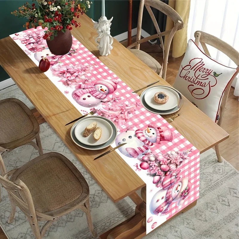 FestiveFeast Christmas Table Runner – Merry Christmas Home Decoration 2025–2026, Holiday Dining Table Decor & New Year Ornament 🎄✨