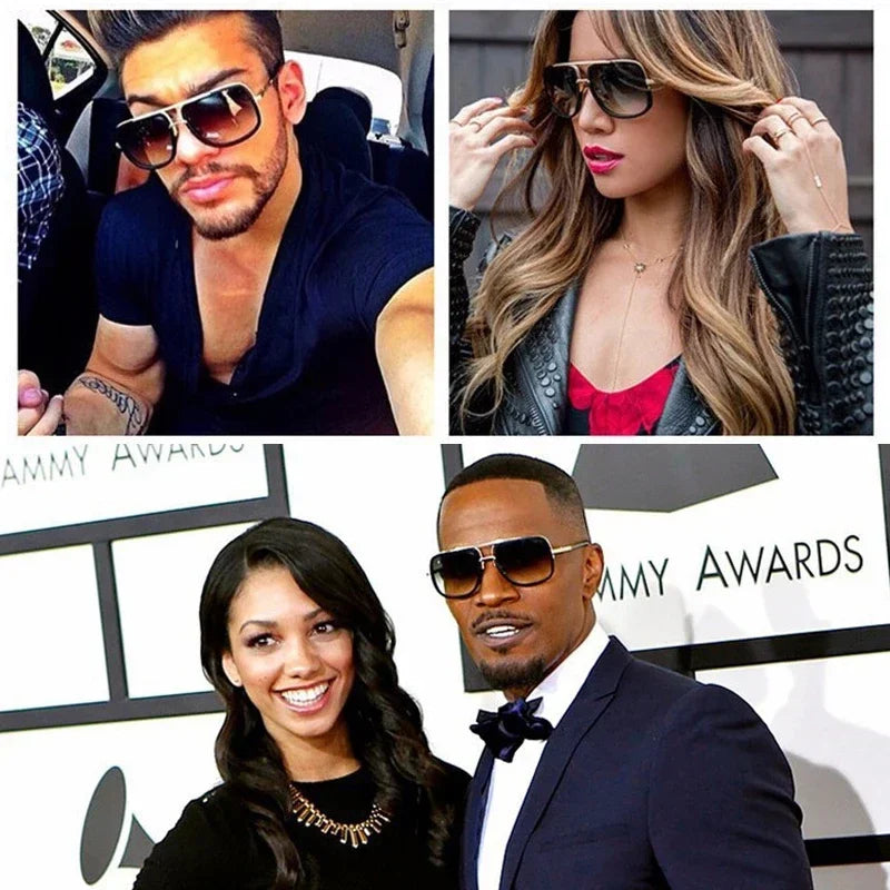 DEATHEYES KP1828 – Oversized Metal Gradient Sunglasses for Men | GTA Getaway Edition UV400 Shades