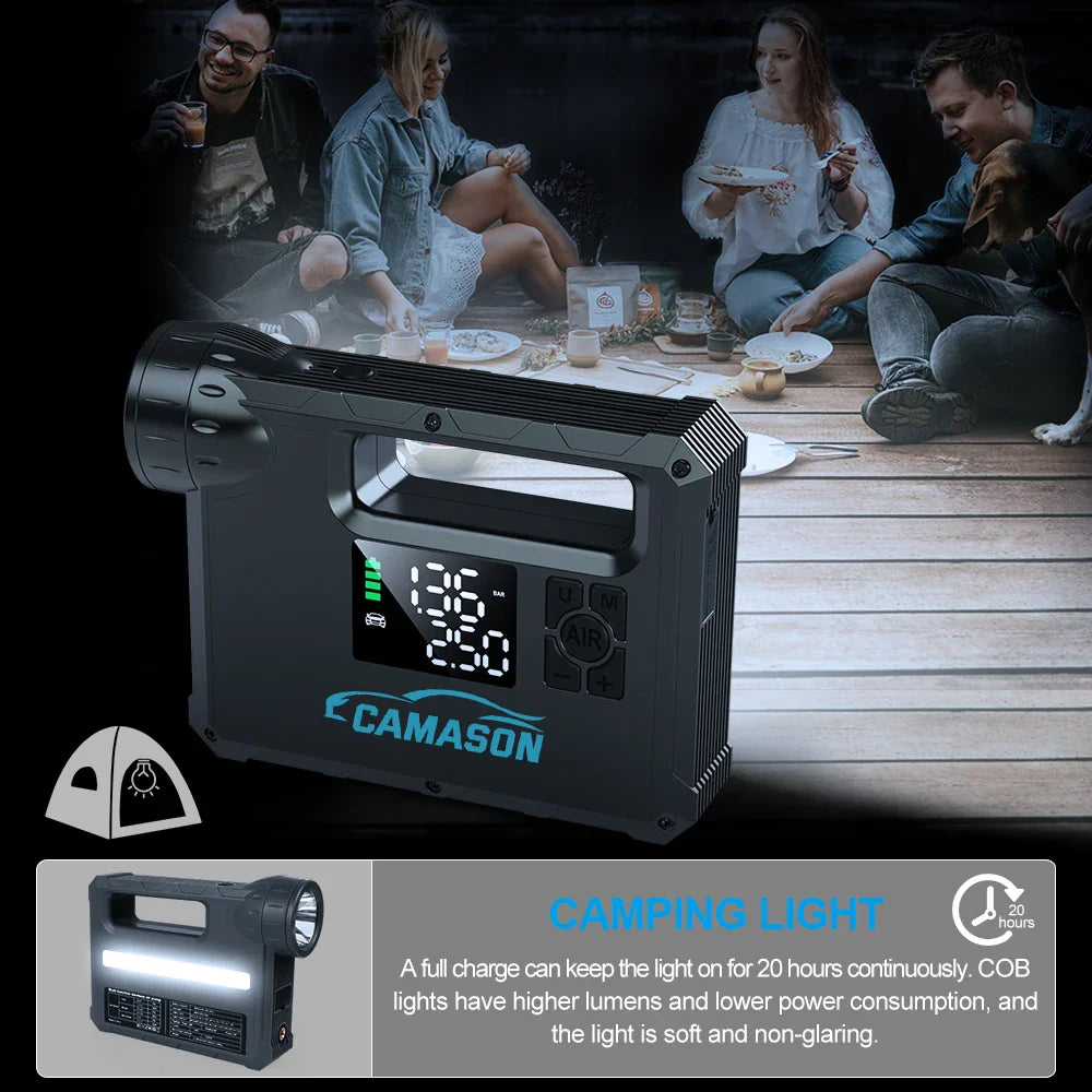 Road Riot X7 – 5-In-1 Car Jump Starter With Air Compressor, Flashlight & Power Bank