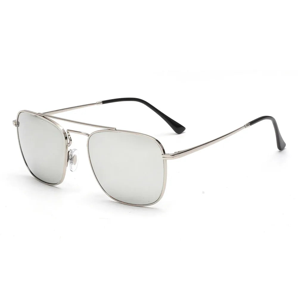 JM EdgeForce Square Sunglasses for Men & Women – Metal Frame UV400 Protection, Rock & Roll Ready