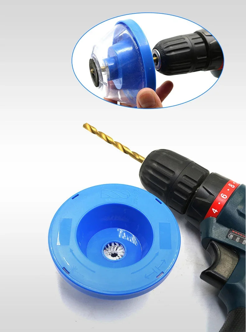 DustShield Electric Drill Dust Cover – Universal Dust Collector for Hammer & Impact Drilling