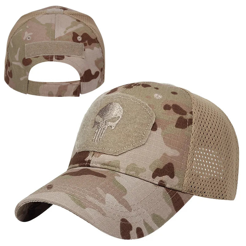 Skull Recon Tactical Camo Mesh Cap