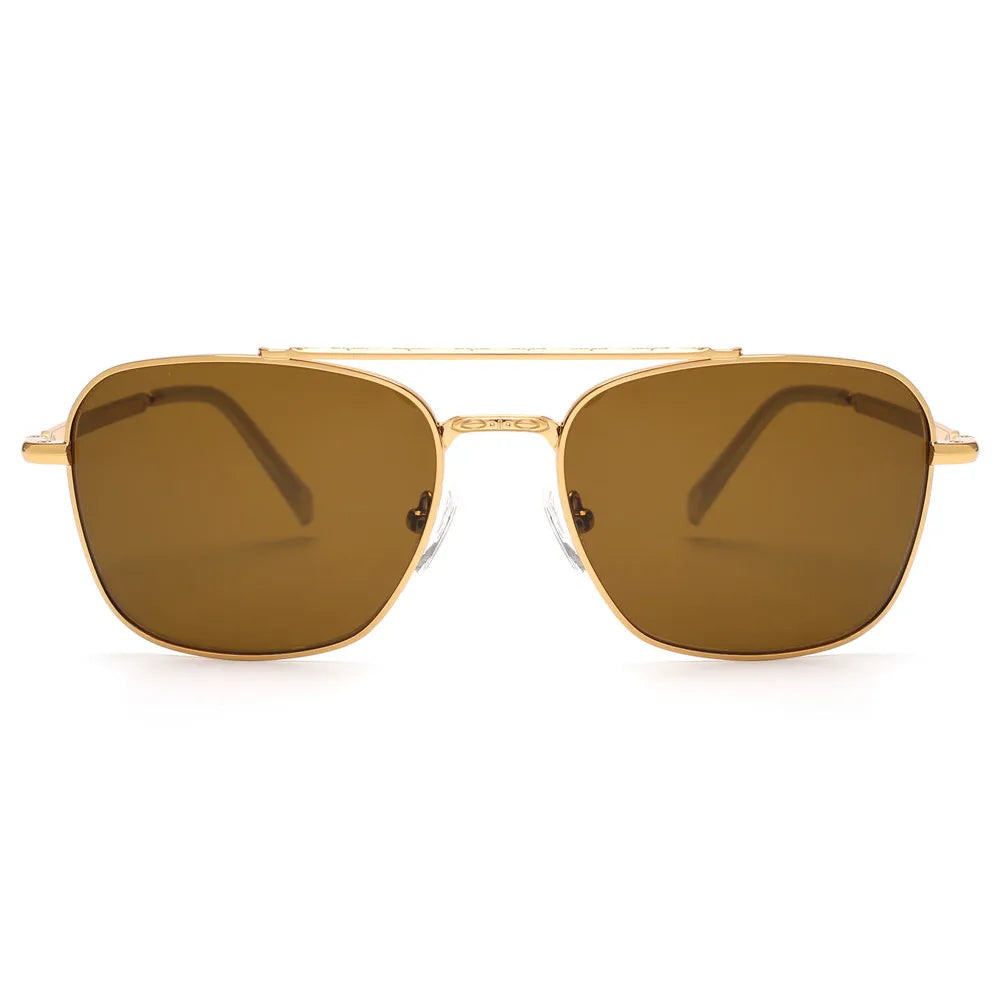 JM EdgeForce Square Sunglasses for Men & Women – Metal Frame UV400 Protection, Rock & Roll Ready