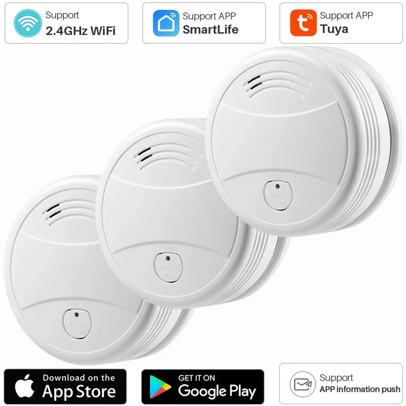 Tuya Wifi Smoke Slayer — 80dB Fire Alarm with Smart Life Edge