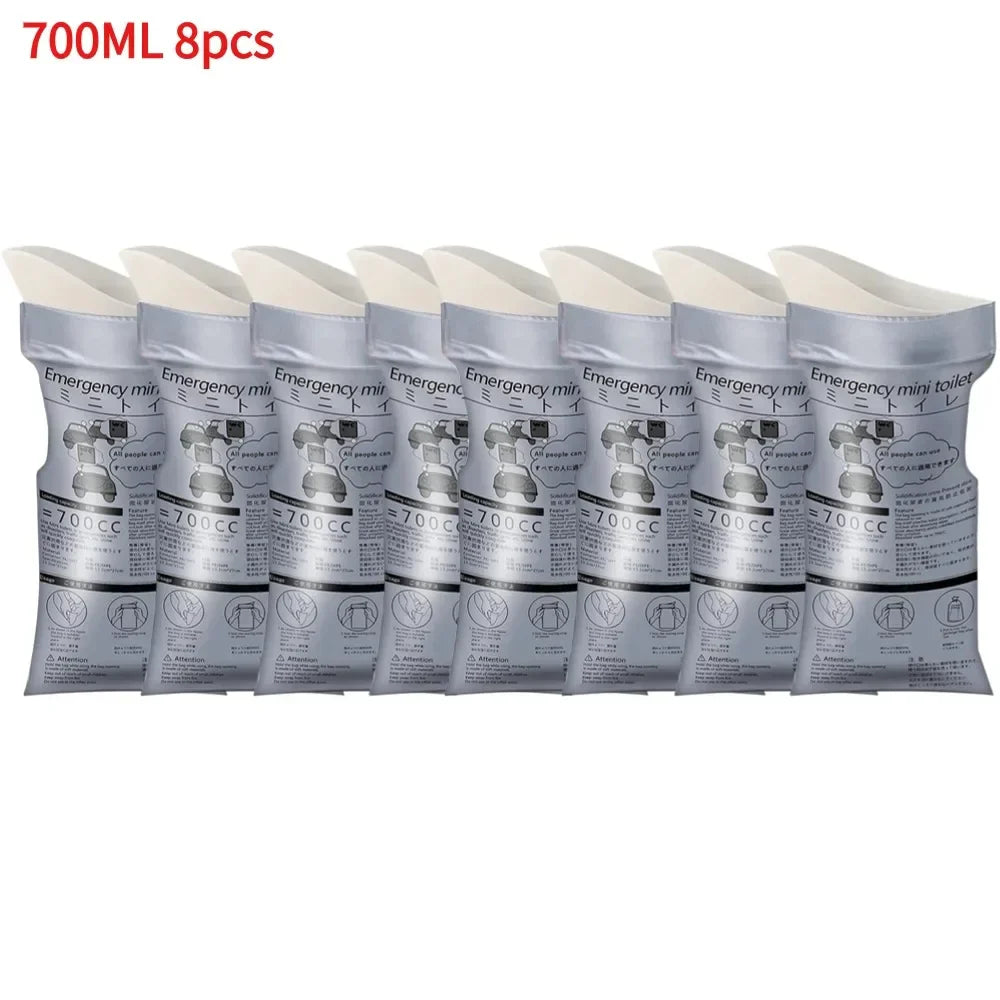 GoTime Bags – 4–40Pc Travel Pee & Emergency Urine Bags for Men, Women & Kids | 600ml/700ml Portable Leakproof Mini Toilets