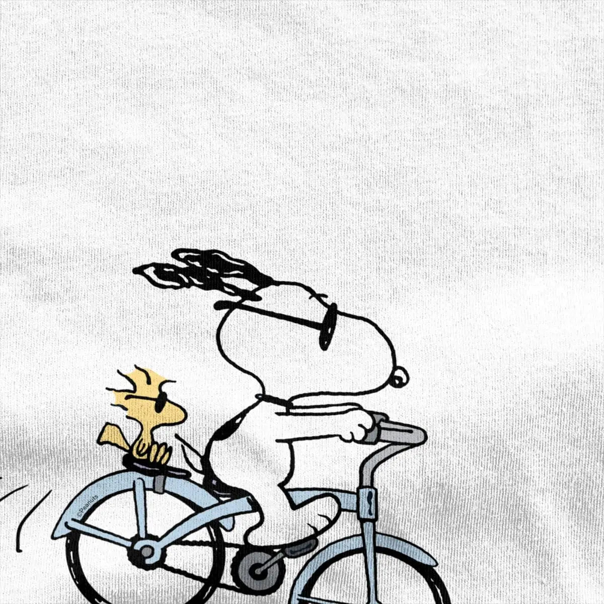 Snoopy & Woodstock Holiday Ride T-Shirt – Men’s & Women’s Cotton Comic Classic – Christmas Bicycle Adventure Tee
