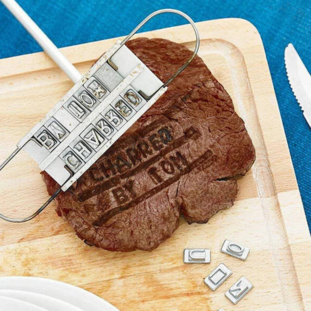 C3 Heavy-Duty BBQ Branding Iron with 55 Customizable Letters – Pro-Grade Meat Marking Tool for Steaks, Grilling, & Outdoor Events (Aluminum Alloy, Heat-Resistant, No Coating)