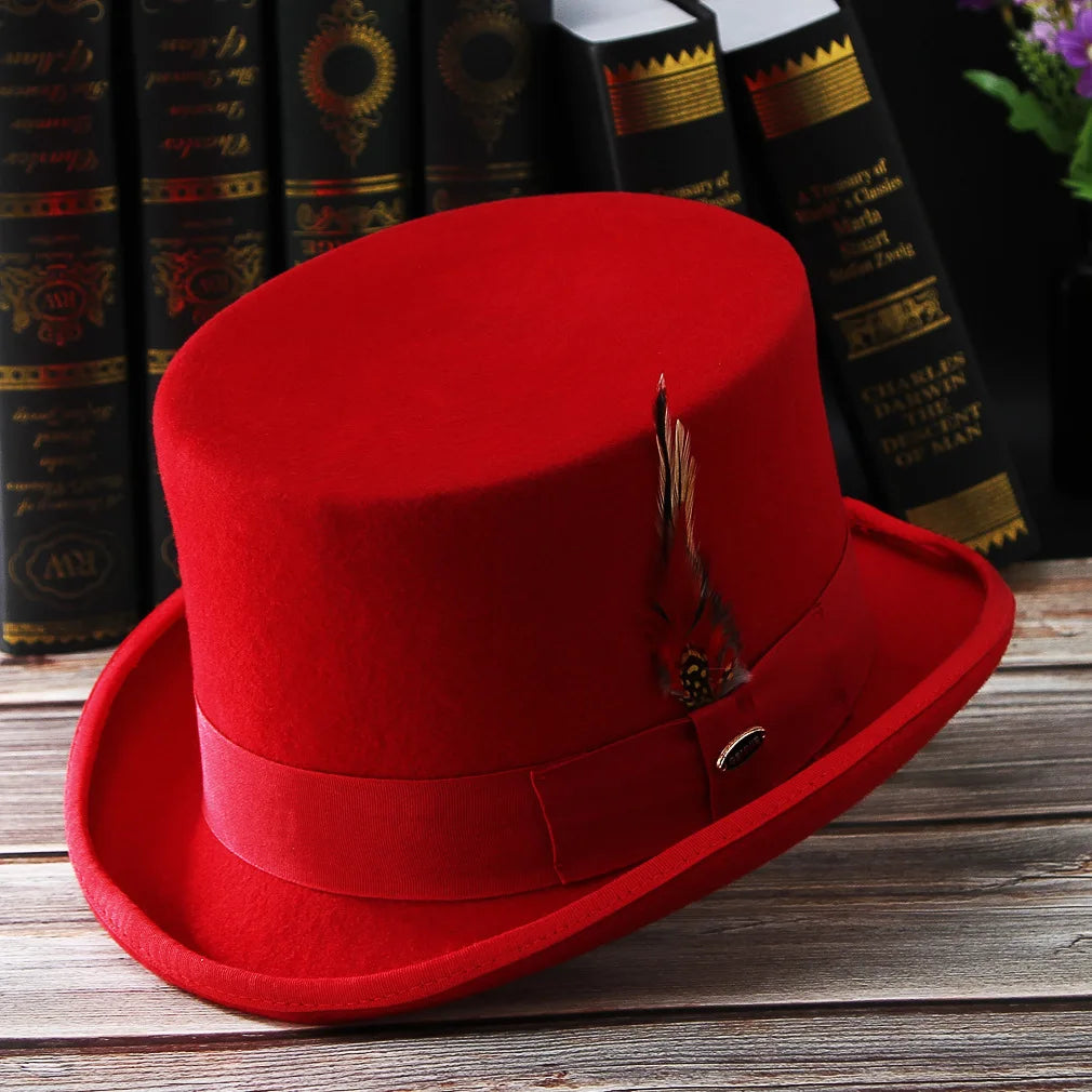 Dead President Society – 100% Wool Gentleman’s Fedora with Magic-Grade Detail and Rebel Feather Finish
