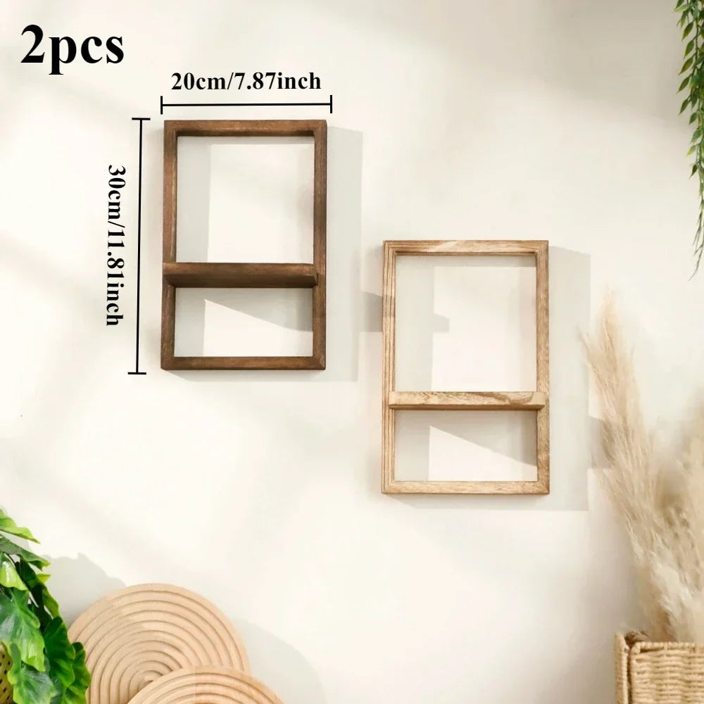 “Wall of Riffs” Industrial-Grade Wooden Hanging Shelf – Post-Modern Display Rack for Loud Lives & Louder Walls