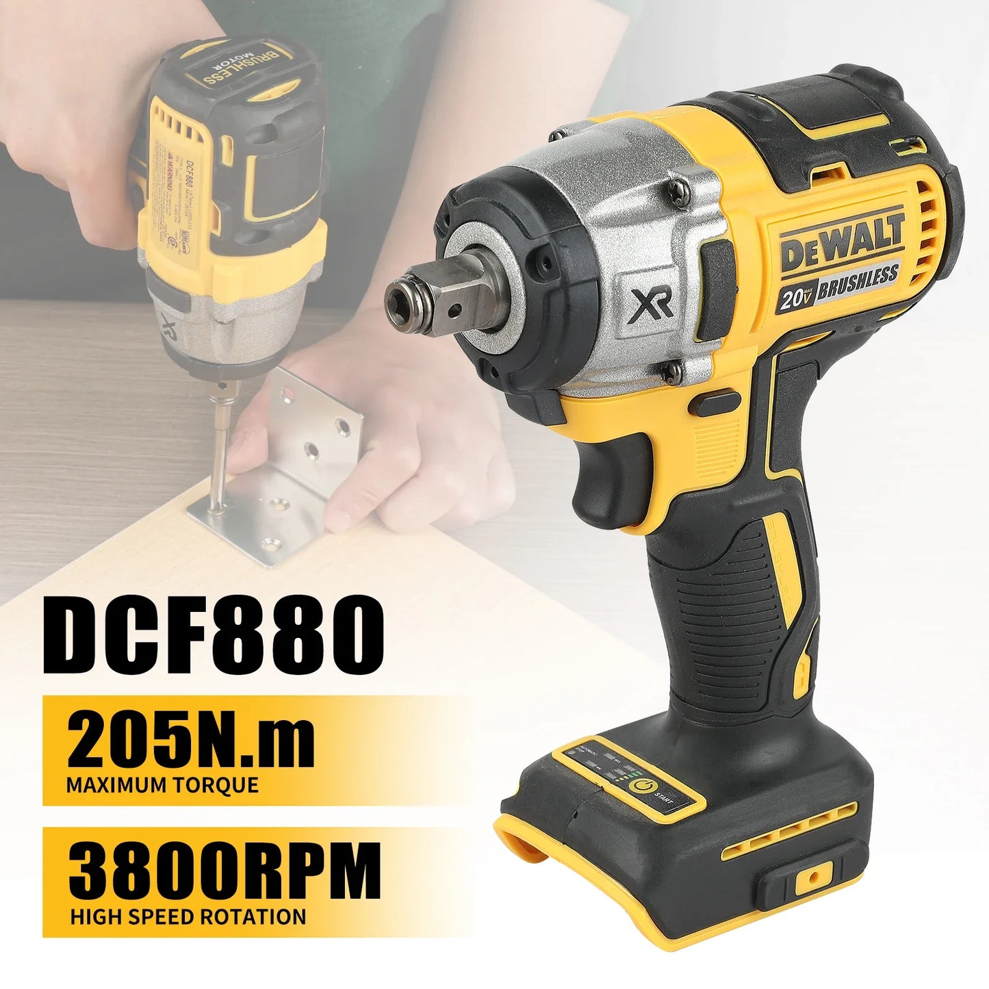 DEWALT DCF880/DCG405FN ProX Combo Kit – Cordless Impact Wrench, Angle Grinder & Drill Set with DWBAG | Brushless Power for Precision Trades