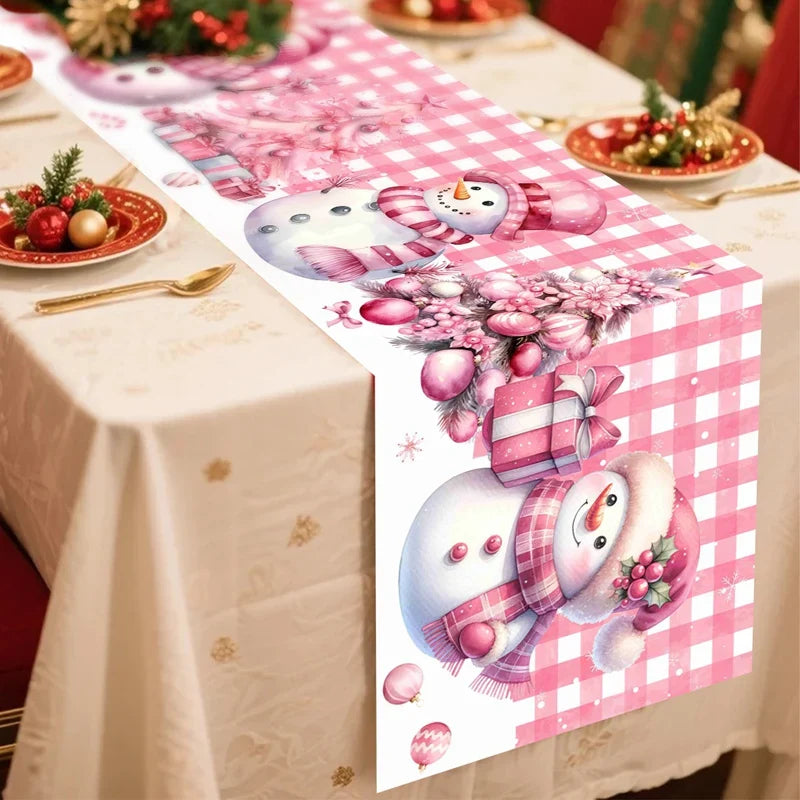 FestiveFeast Christmas Table Runner – Merry Christmas Home Decoration 2025–2026, Holiday Dining Table Decor & New Year Ornament 🎄✨