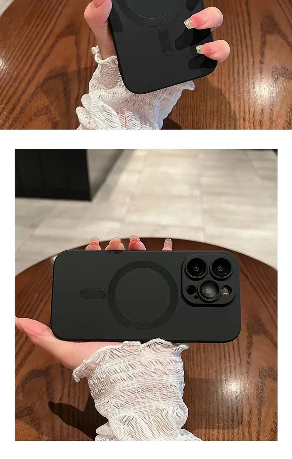 MagSafe Matte Magnetic Shockproof iPhone Case – Wireless Charging Ready ⚡📱