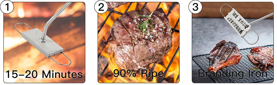 C3 Heavy-Duty BBQ Branding Iron with 55 Customizable Letters – Pro-Grade Meat Marking Tool for Steaks, Grilling, & Outdoor Events (Aluminum Alloy, Heat-Resistant, No Coating)