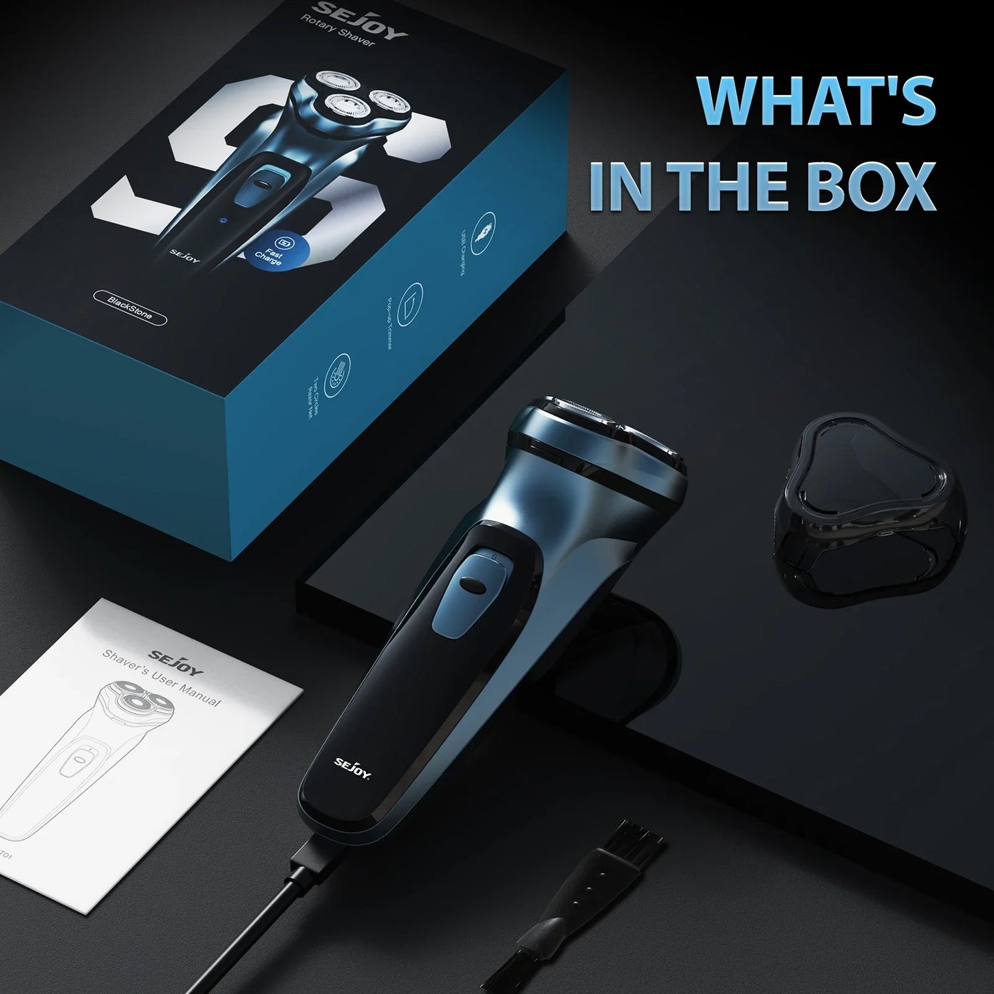 Sejoy VortexCut – 3D Smart Electric Shaver & Beard Tamer for the Clean-Shaven Legend