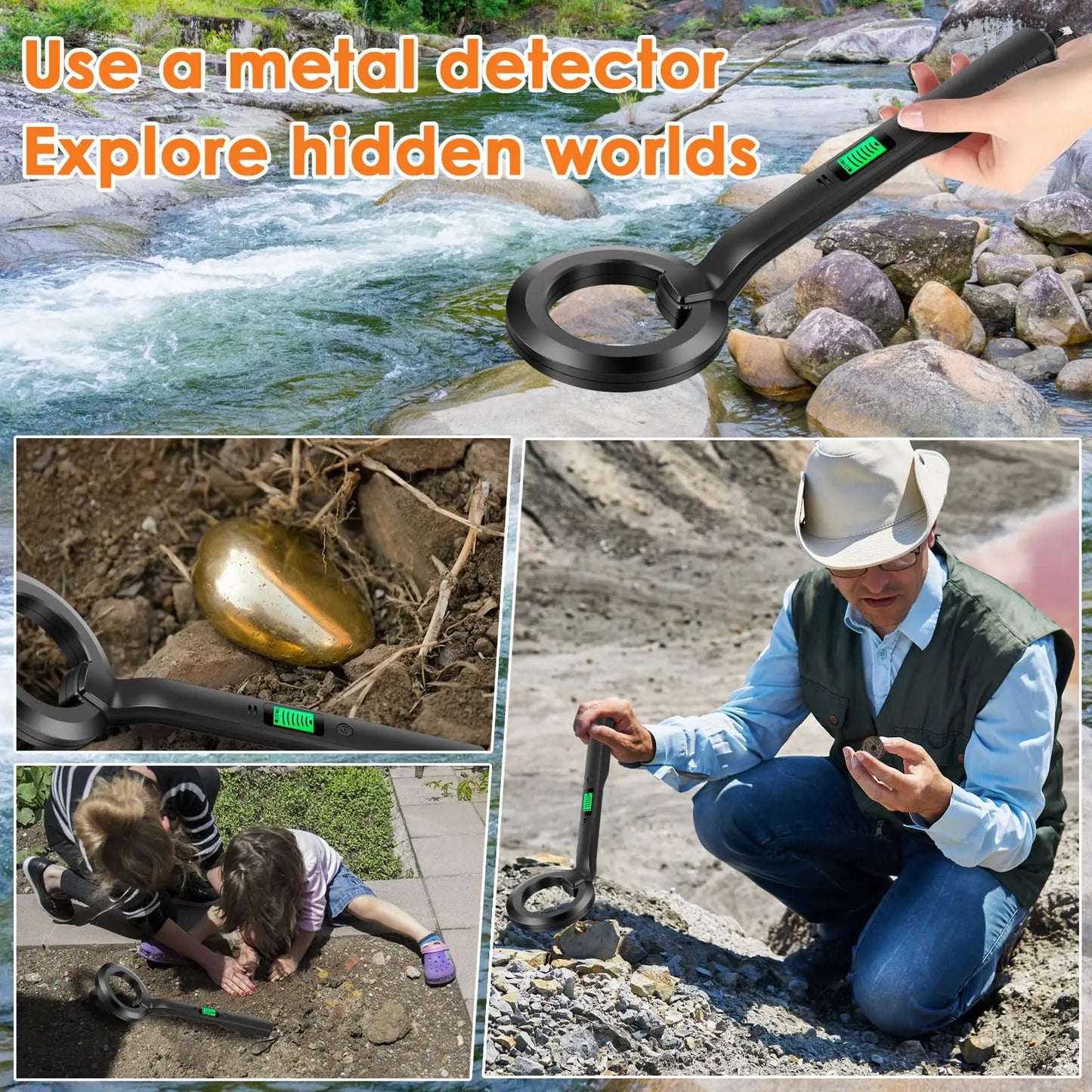 DIZAINLIFE Gravedigger Pulse X Waterproof Metal Detector for Outlaws, Treasure Freaks & Stage Crew Sweepers