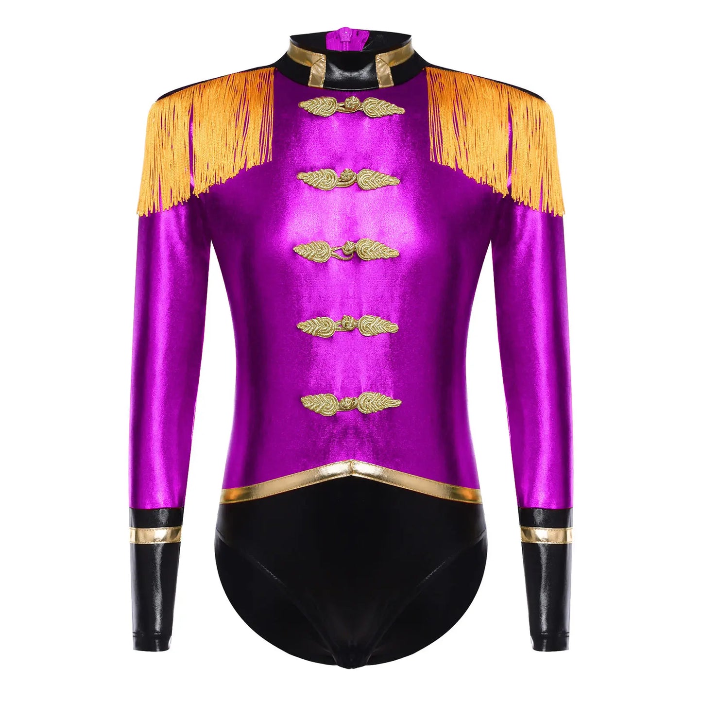 Girls Nutcracker Circus Ringmaster Costume – Medieval Royal Military Leotard Jumpsuit Halloween Cosplay