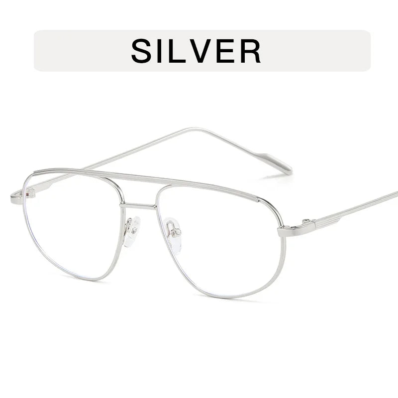 ThrasherVision Metal Punk Half-Frame Pilot Shades – UV400 Gradient Eyewear for Rebels & Rockstars