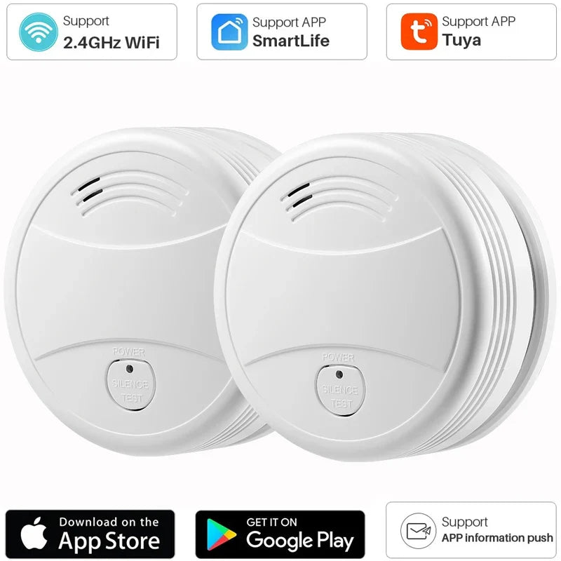 Tuya Wifi Smoke Slayer — 80dB Fire Alarm with Smart Life Edge