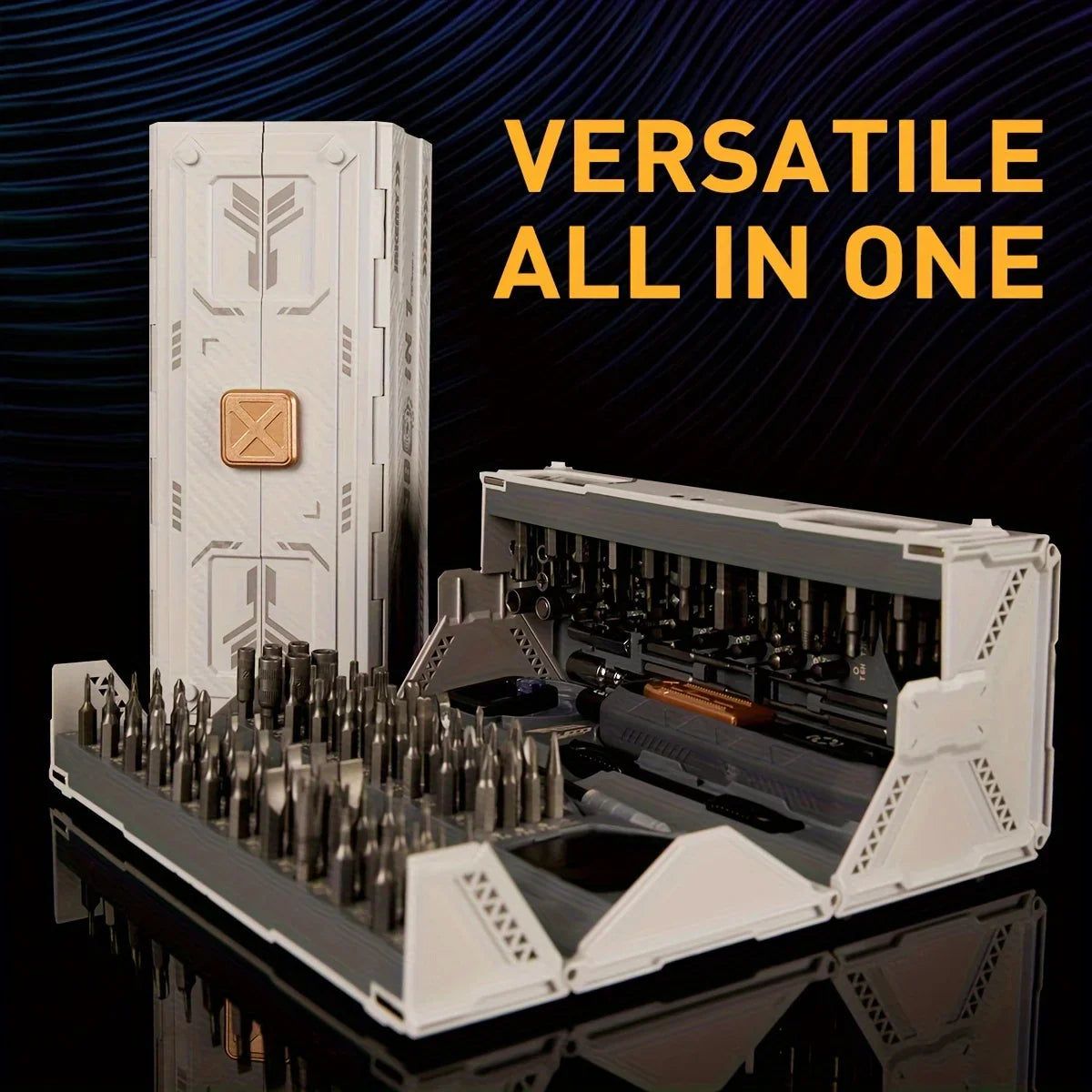 Galacok 180X Tactical Precision Driver Vault – Magnetic Micro Drill Kit for Electronics, Eyewear & Mobile Repairs | Chrome-Vanadium Alloy Steel | Pro Storage Case Included