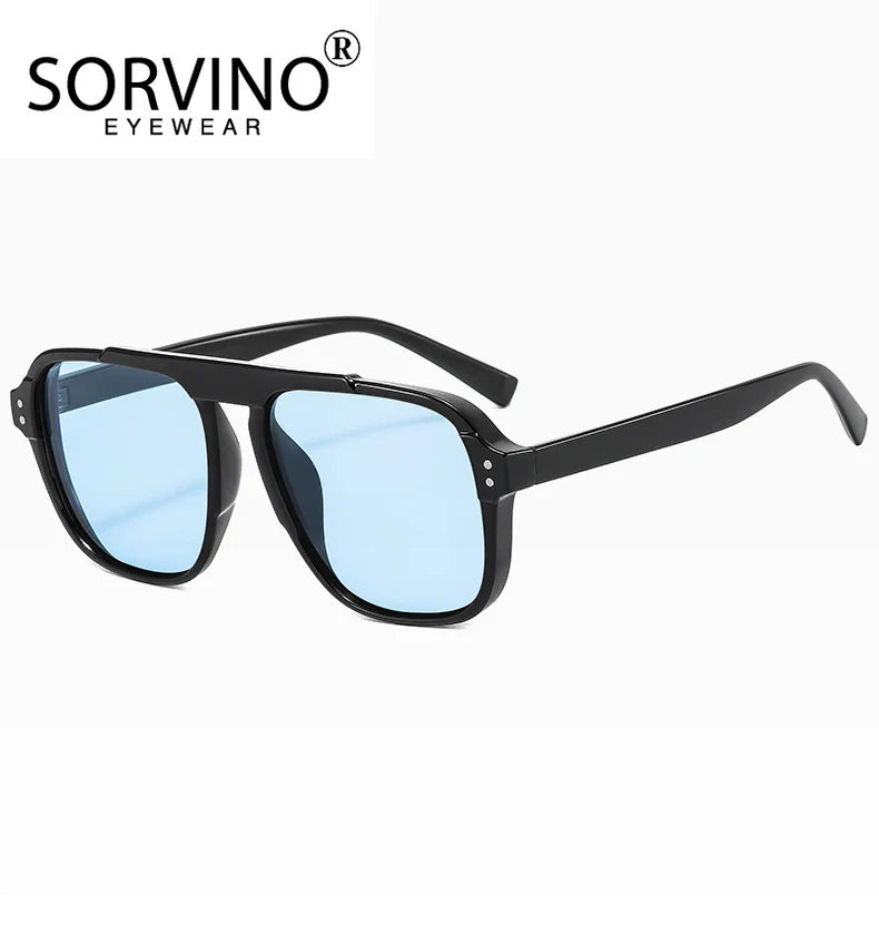 RiotVision Red Rivet Shades – Oversized Square Sunglasses for Rockstars and Outlaws