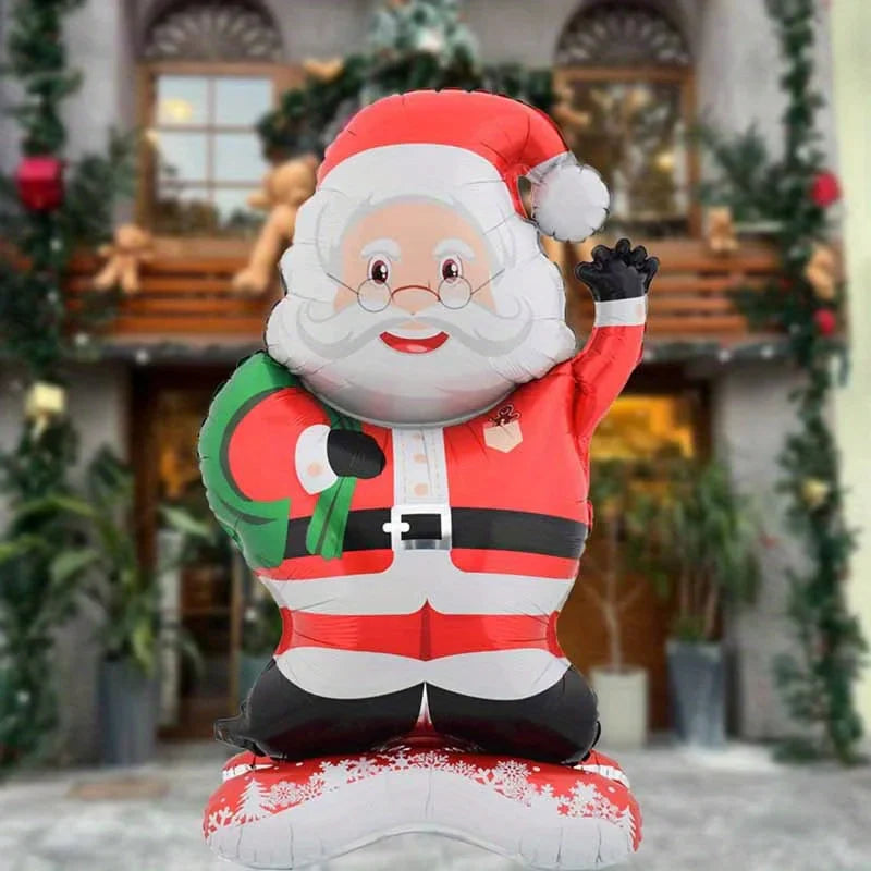 Standing Santa Claus Foil Balloon – 1/2pc Christmas Party Decoration for Holiday, Family, and New Year Celebrations 🎅✨