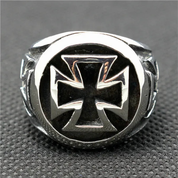 "HELLSILVER // Gothic Cross S925 Ring – Certified Street-Grade Authority for the Damned & the Dapper"