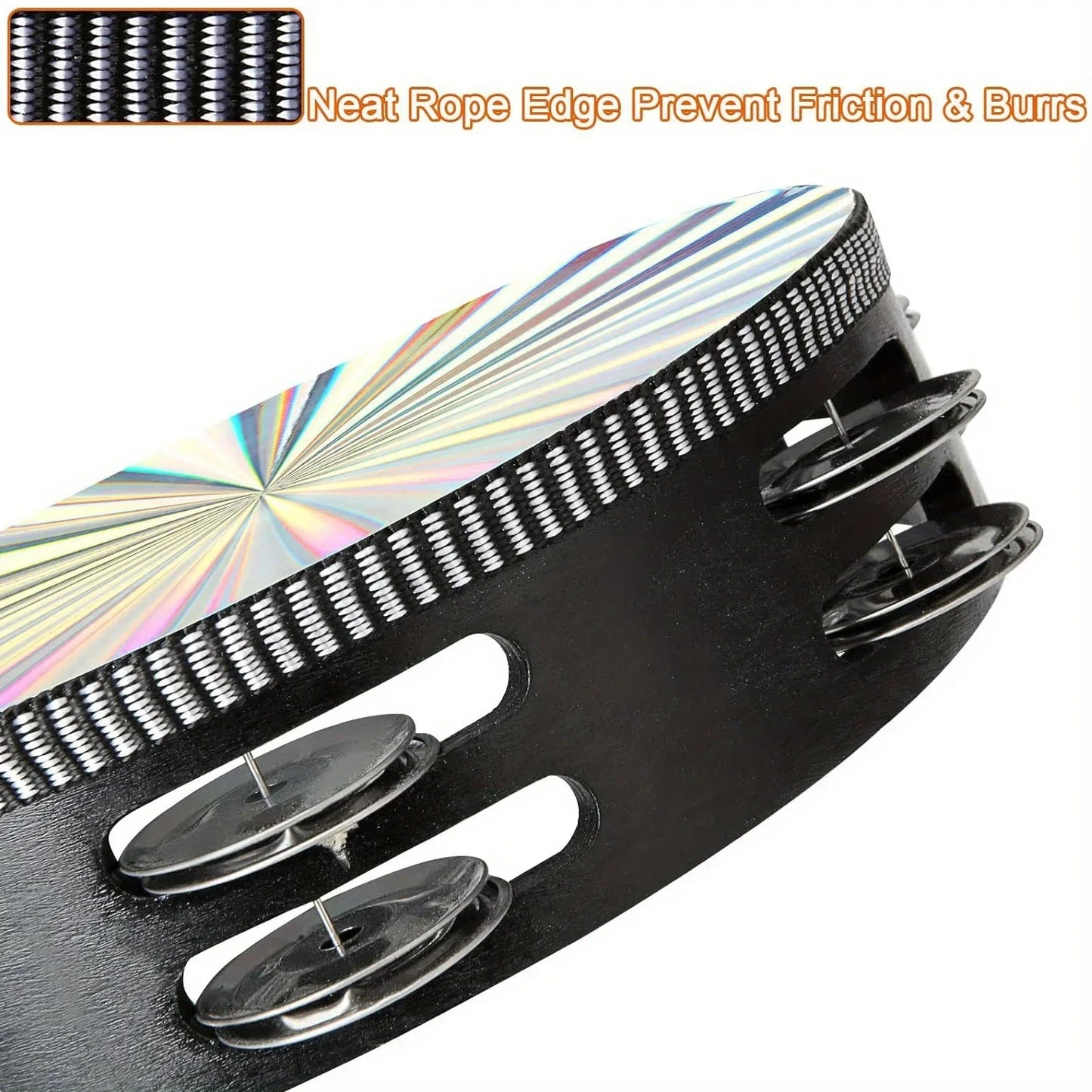 Shattertone Riot Tambourine – Reflective Double-Row Percussion Weapon for Stage Freakouts & Rhythm Rebels