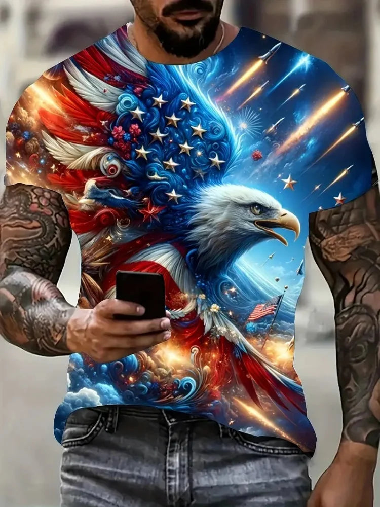 FREEDOM TALON // 3D Screaming Eagle Tee – Summer Casual Patriot Grind Edition