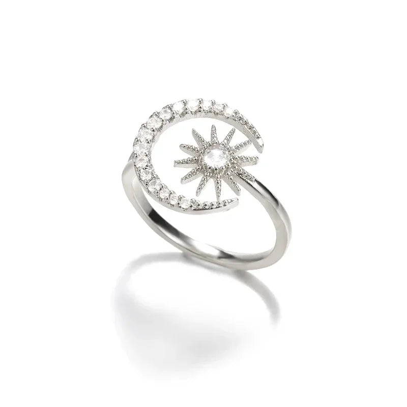 Lumé Curve Adjustable Zircon Ring — Effortless Sparkle for Every Kind of Day