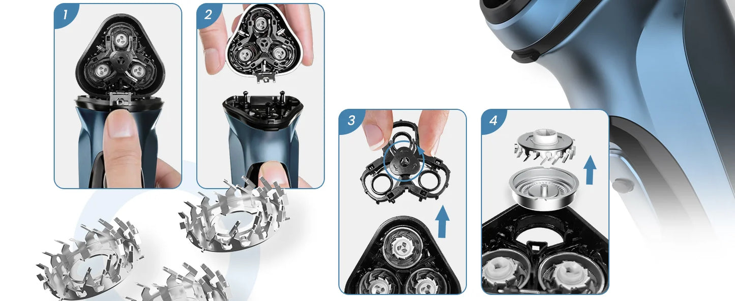 Razor Riot 3D Floating Electric Shaver – Stage-Grade Grooming Machine