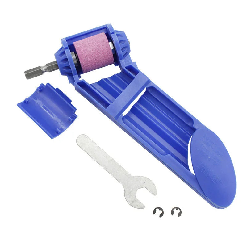 RiffSharp Drill Resurrector – Brown Corundum Bit Grinder with Mandrel Rage Mode & ABS Grip for DIY Shred Work