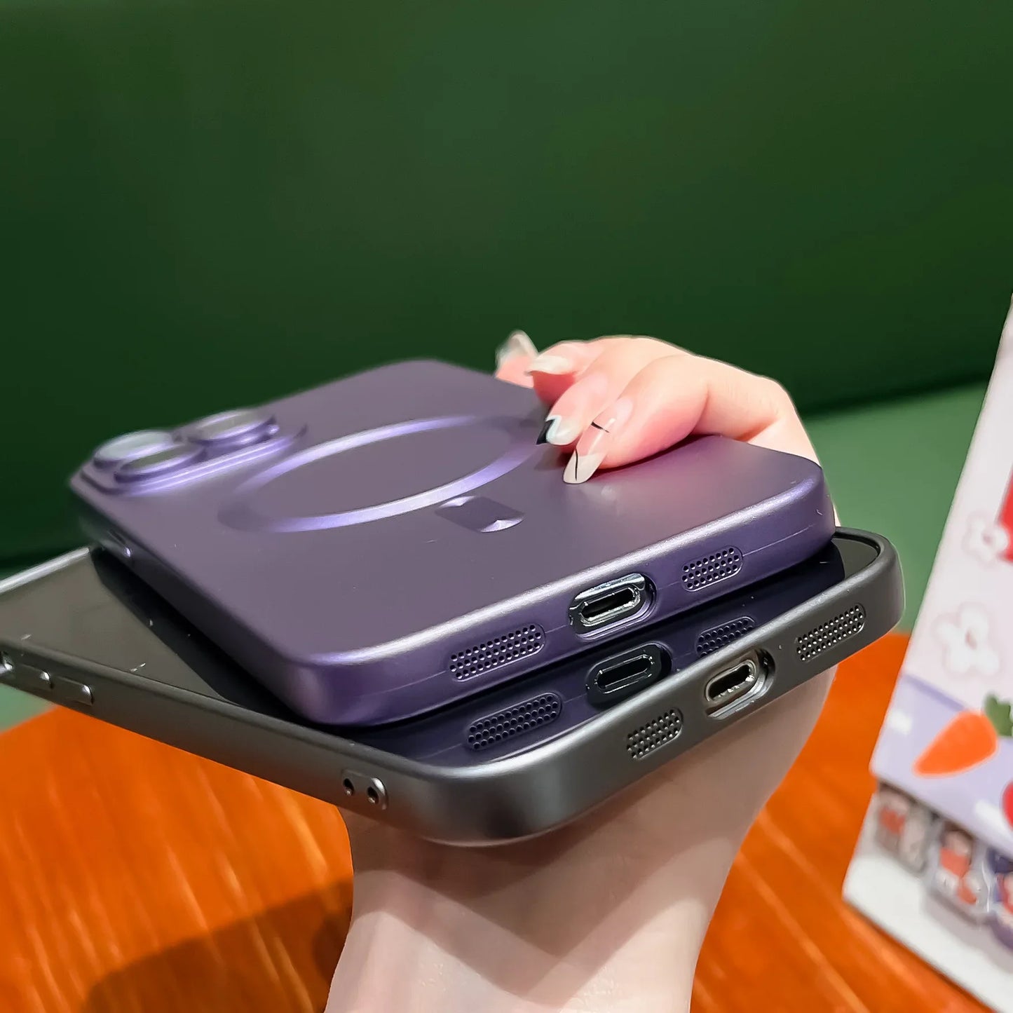 MagSafe Matte Magnetic Shockproof iPhone Case – Wireless Charging Ready ⚡📱