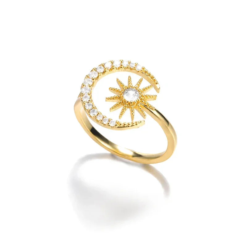 Lumé Curve Adjustable Zircon Ring — Effortless Sparkle for Every Kind of Day