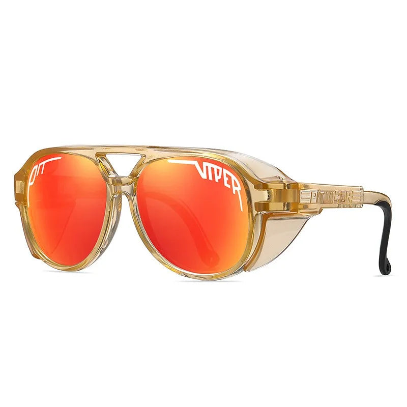 Pit Viper Steampunk Cycling Sunglasses Adult UV400 Men Women Designer Steam Punk Eyewear Vintage Sun Glasses Retro Goggles