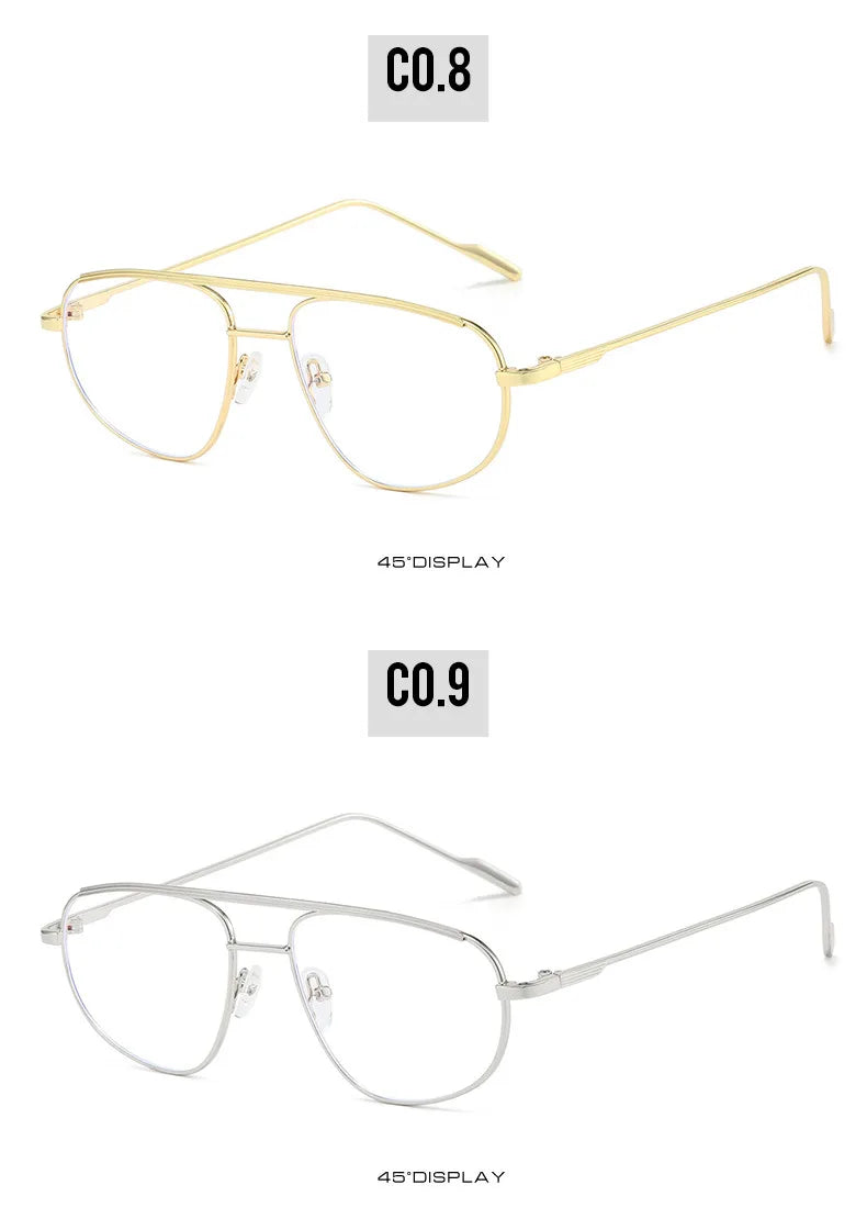 ThrasherVision Metal Punk Half-Frame Pilot Shades – UV400 Gradient Eyewear for Rebels & Rockstars