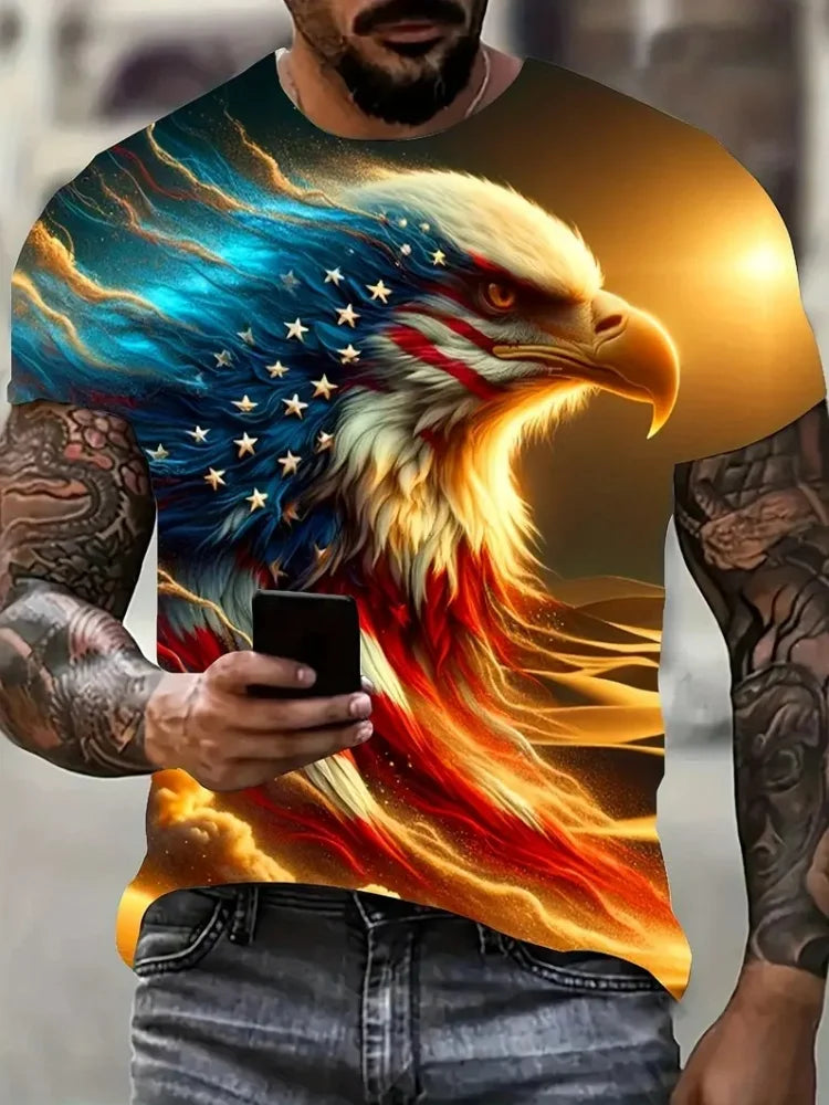 FREEDOM TALON // 3D Screaming Eagle Tee – Summer Casual Patriot Grind Edition