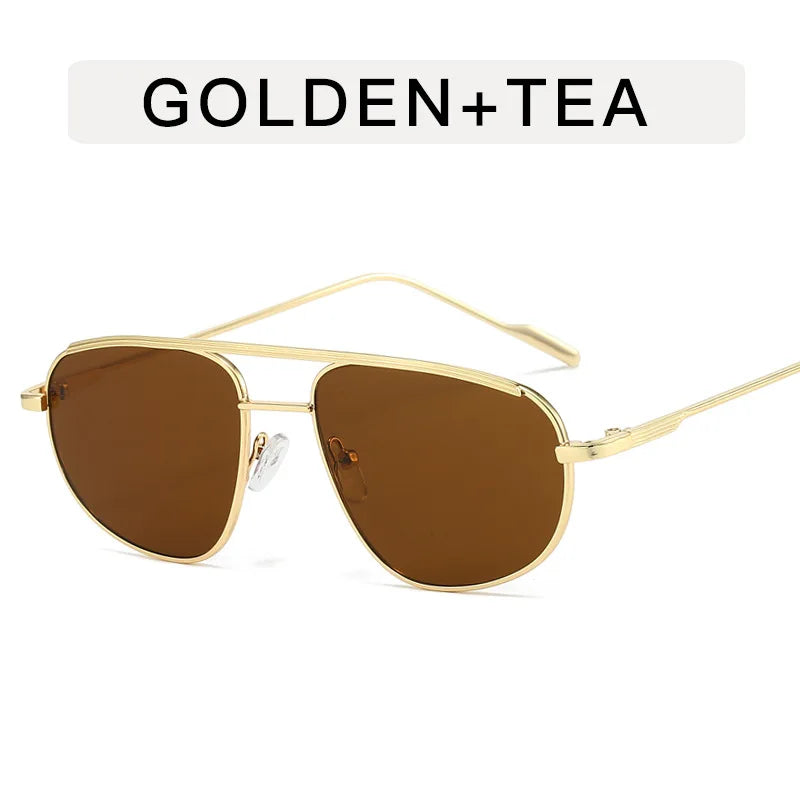 ThrasherVision Metal Punk Half-Frame Pilot Shades – UV400 Gradient Eyewear for Rebels & Rockstars