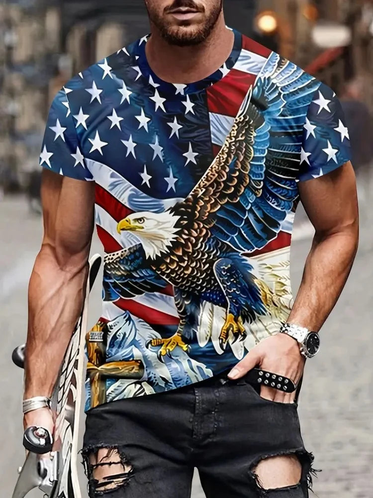 FREEDOM TALON // 3D Screaming Eagle Tee – Summer Casual Patriot Grind Edition