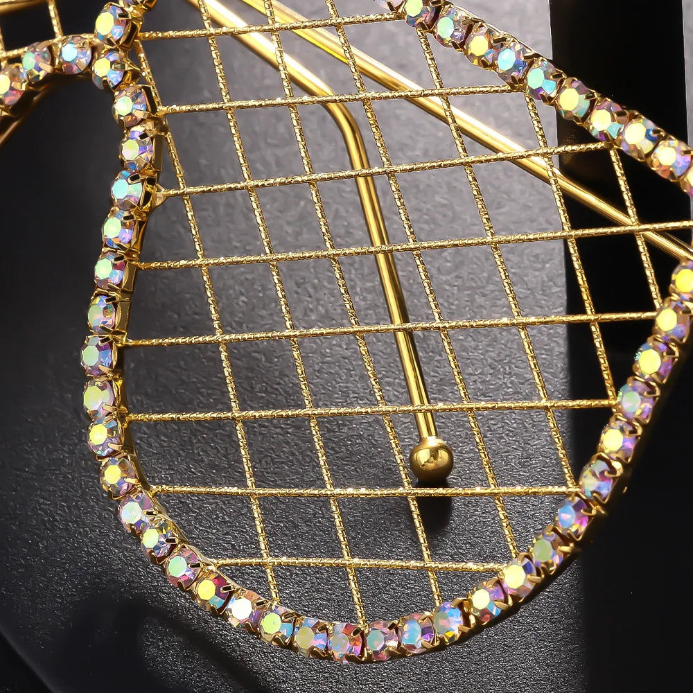 Stonefans “Facebreaker 2025” Mesh Crystal Frames – Y2K Rockstar Face Jewelry for Women, Belly Dance Bling & Headliner-Ready Statement Shades