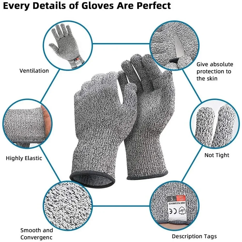Grade 5 Cut-Proof Kitchen Safety Gloves for Slicers, Dicers & DIY Daredevils | Food-Safe, Scratch-Resistant, Chef-Approved!