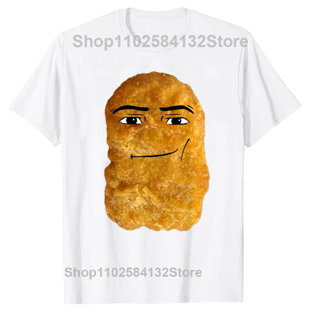 Nugget Lord Tee — Hilarious Chicken Nugget Meme Shirt for Men & Women, Oversized Casual Cotton Vibes with Heavy Metal Attitude