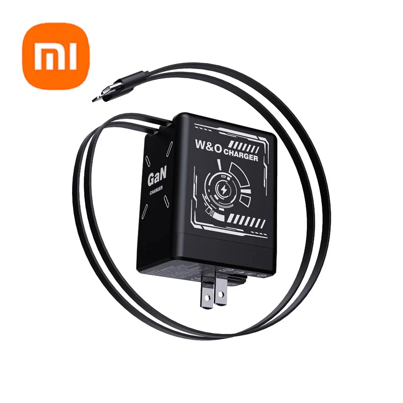 Xiaomi GaN 120W Ultra Fast Charger with Retractable Dual Type-C Cable – Holiday Power in Your Pocket