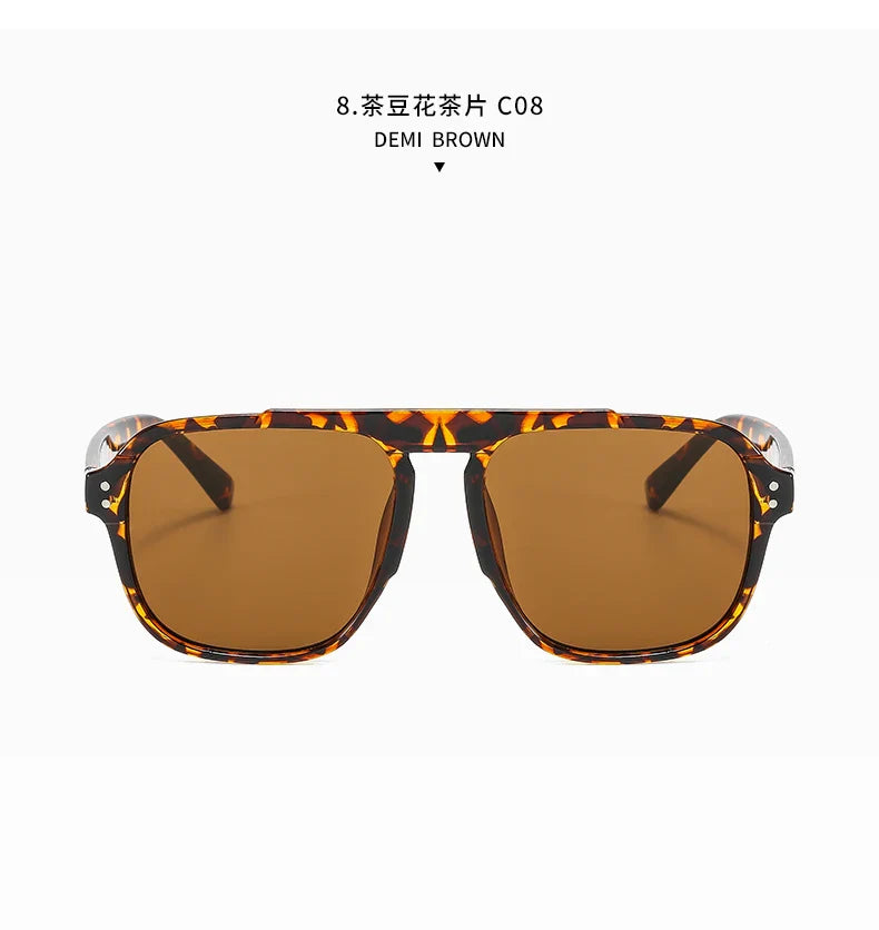 RiotVision Red Rivet Shades – Oversized Square Sunglasses for Rockstars and Outlaws