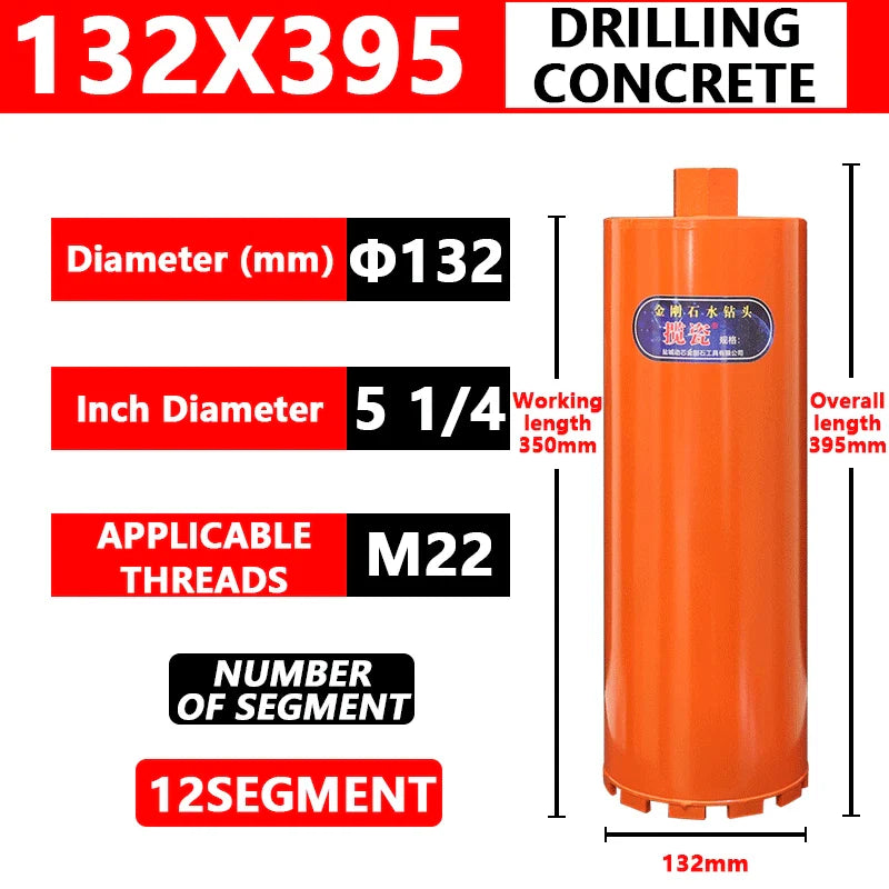 Concrete Killer 395 – Lizard Vigilante Diamond Core Drill Bit for Reinforced Concrete (25–200mm) | Aircon Wall Puncher from Hell