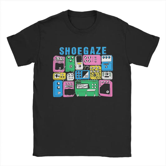 Fuzzed Out & Feedback Soaked – Shoegaze Guitar Pedal Worship T-Shirt | Vintage Cotton Distortion Freak Tee for Sonic Architects