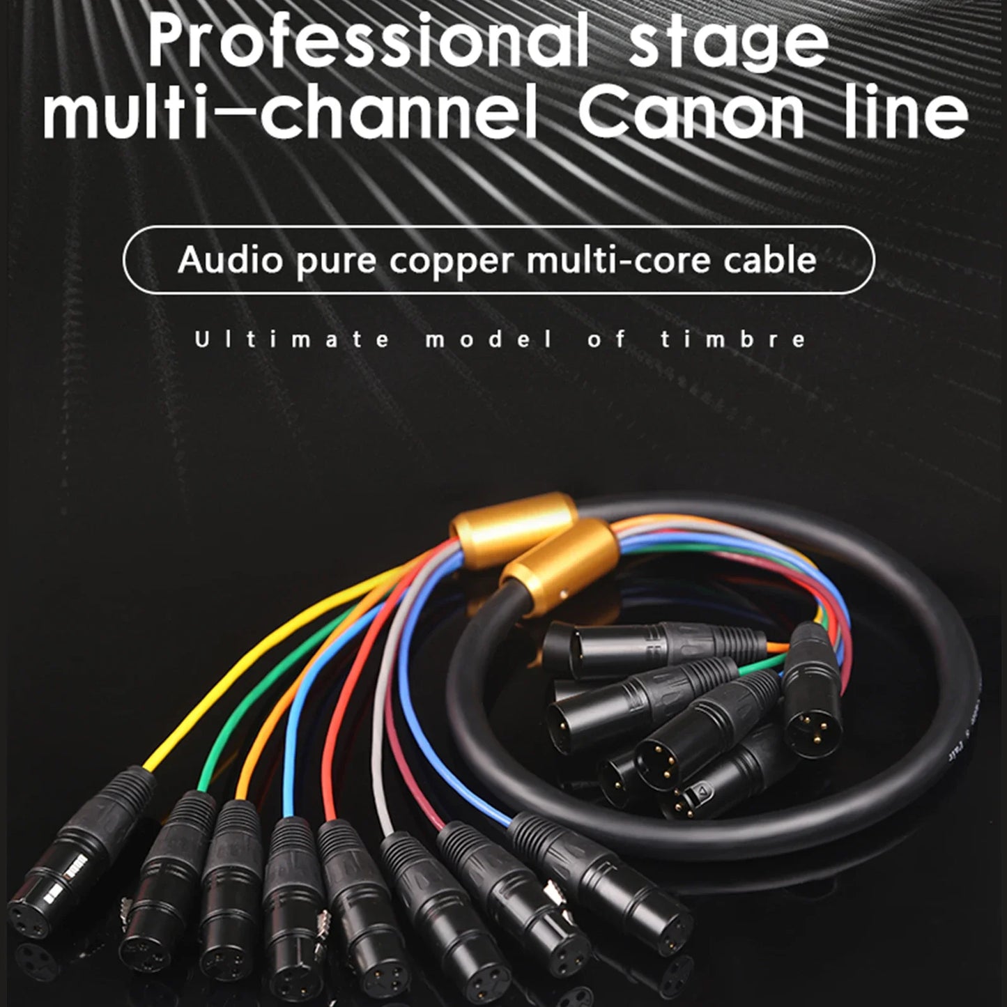 "8-Lane Sonic Fury Cable" – Pro-Grade 8 Channel XLR Snake Audio Cord for Soundlords & Studio Commanders