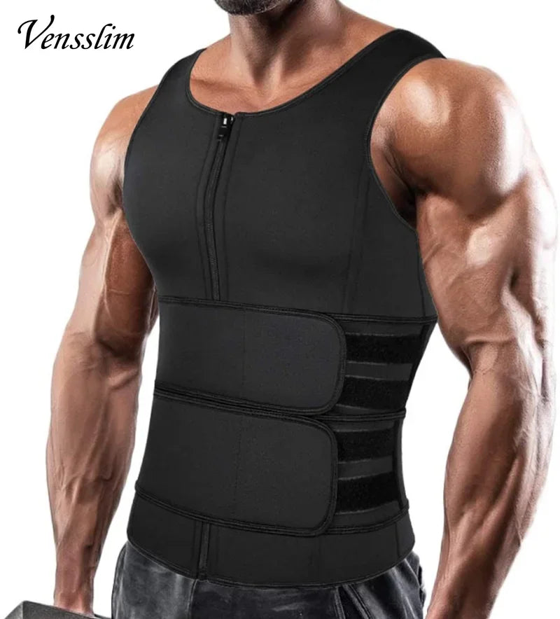 VENSSLIM PRO-GRADE MEN’S BODY SHAPER – Heavy-Duty Waist Trainer Compression Vest for Core Stability, Fat Burn, and Jobsite Confidence