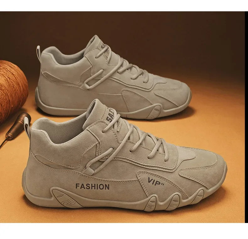 Khaki Riot: Qaawal Combat-Ready Ankle Kicks – Lace-Up Street Boots for Rock-Hardened Casuals