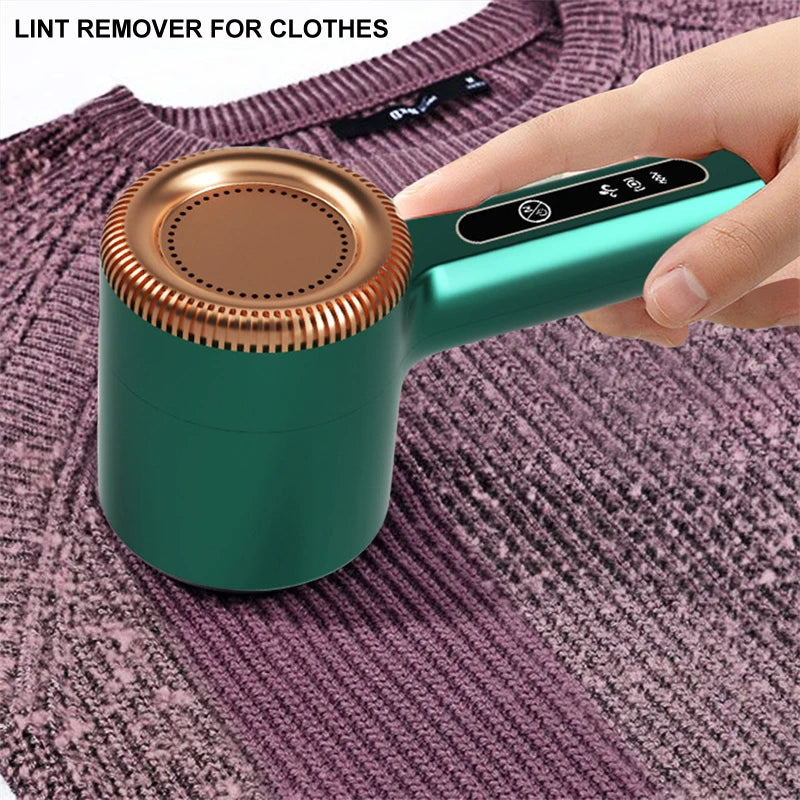 V20 TurboClean Rechargeable Lint Remover — USB Electric Fabric Shaver for Sweaters, Coats & Home Textiles
